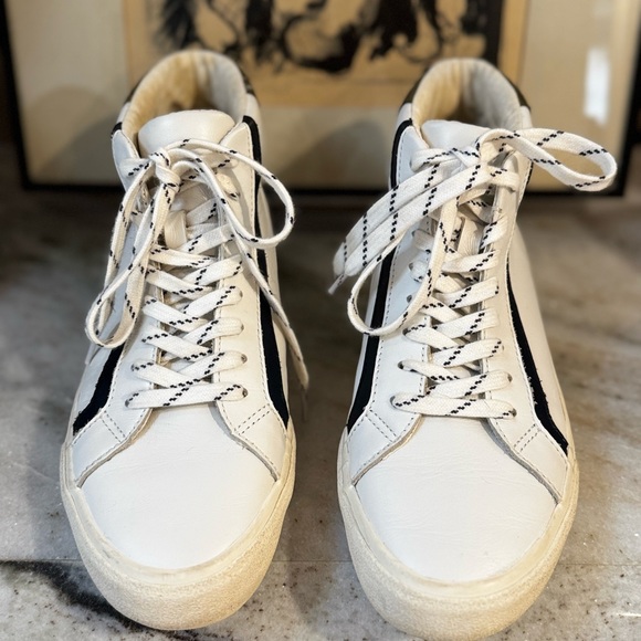 Madewell sidewalk high top sneakers colorblock leather. Women’s size 7.5 - Picture 5 of 13
